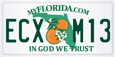 FL license plate ECXM13