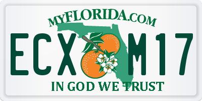 FL license plate ECXM17