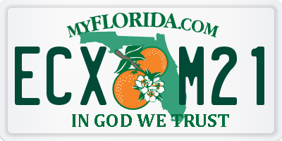 FL license plate ECXM21