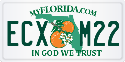 FL license plate ECXM22