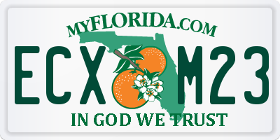 FL license plate ECXM23