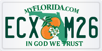 FL license plate ECXM26