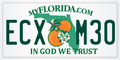 FL license plate ECXM30
