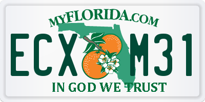 FL license plate ECXM31