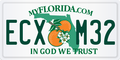 FL license plate ECXM32