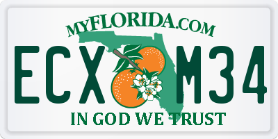 FL license plate ECXM34