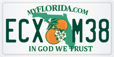 FL license plate ECXM38