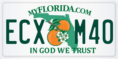FL license plate ECXM40