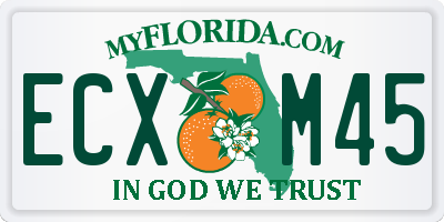 FL license plate ECXM45