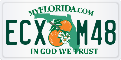 FL license plate ECXM48
