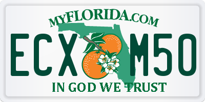 FL license plate ECXM50