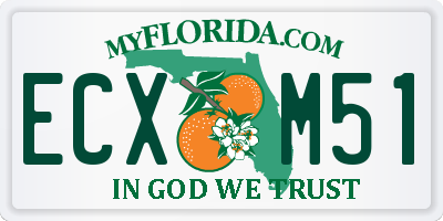 FL license plate ECXM51