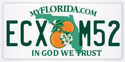 FL license plate ECXM52