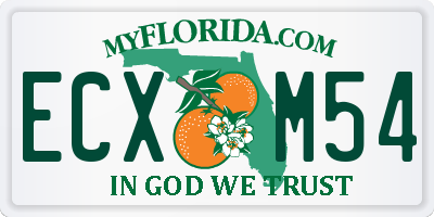 FL license plate ECXM54