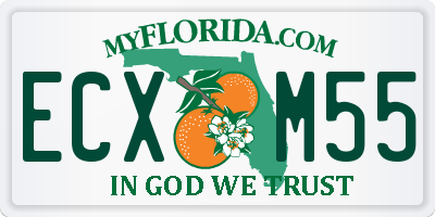 FL license plate ECXM55