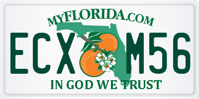 FL license plate ECXM56