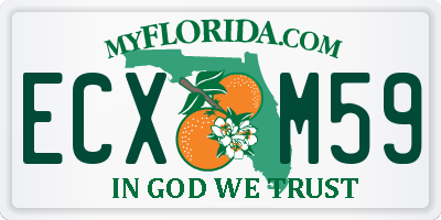 FL license plate ECXM59