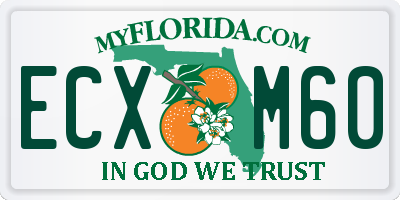 FL license plate ECXM60