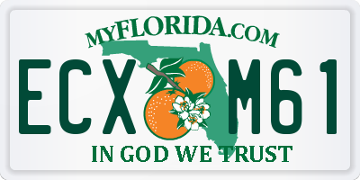 FL license plate ECXM61