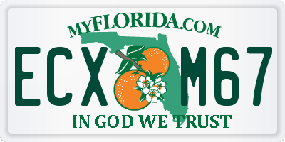 FL license plate ECXM67