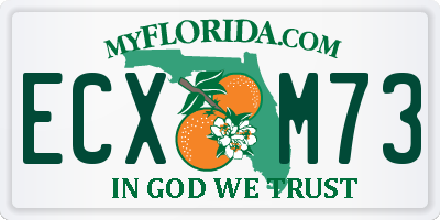 FL license plate ECXM73