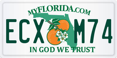 FL license plate ECXM74