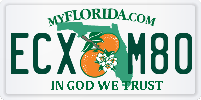 FL license plate ECXM80