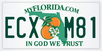 FL license plate ECXM81