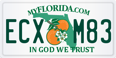 FL license plate ECXM83