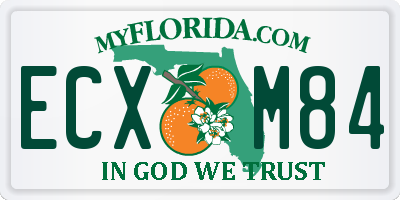 FL license plate ECXM84