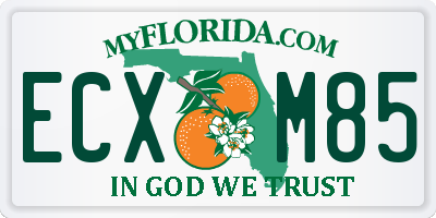 FL license plate ECXM85