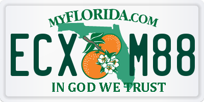 FL license plate ECXM88