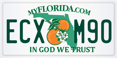 FL license plate ECXM90