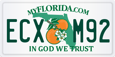 FL license plate ECXM92