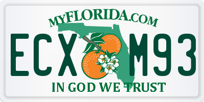 FL license plate ECXM93
