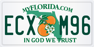 FL license plate ECXM96