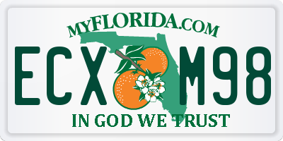 FL license plate ECXM98