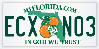 FL license plate ECXN03