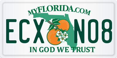 FL license plate ECXN08
