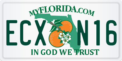 FL license plate ECXN16
