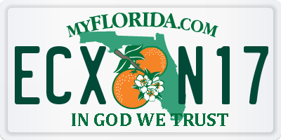 FL license plate ECXN17