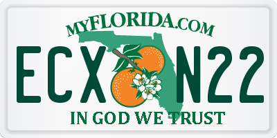 FL license plate ECXN22