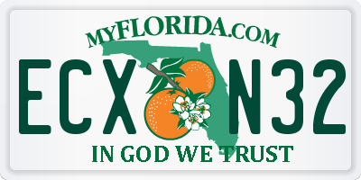 FL license plate ECXN32