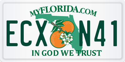 FL license plate ECXN41