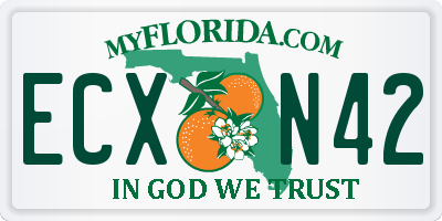 FL license plate ECXN42