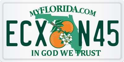 FL license plate ECXN45