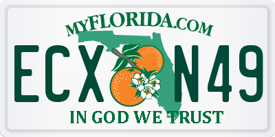 FL license plate ECXN49