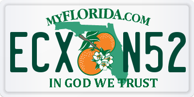 FL license plate ECXN52