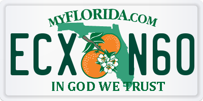 FL license plate ECXN60