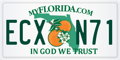 FL license plate ECXN71